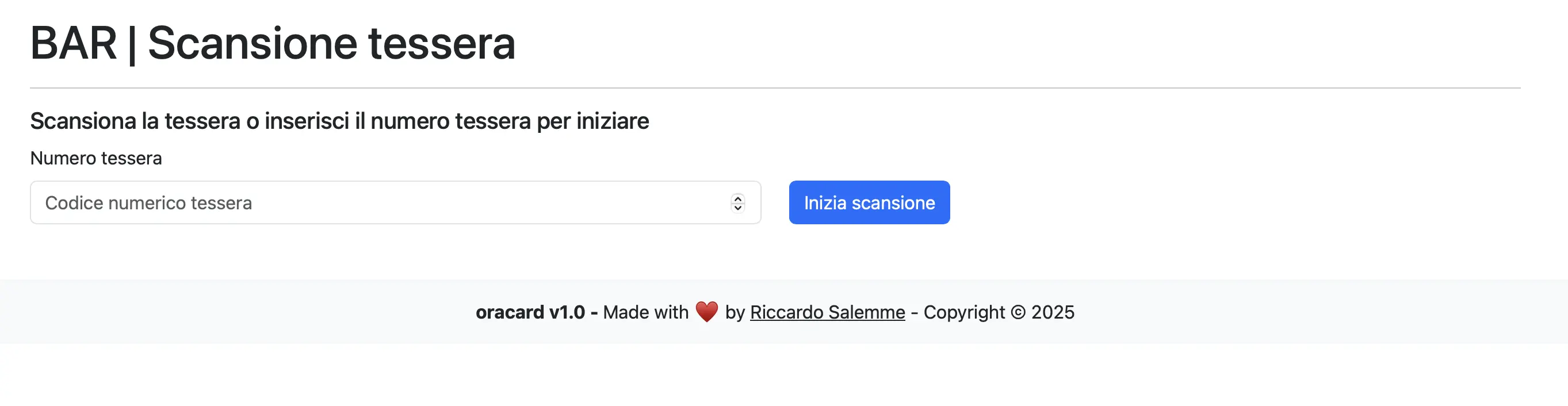 Interfaccia si scansione